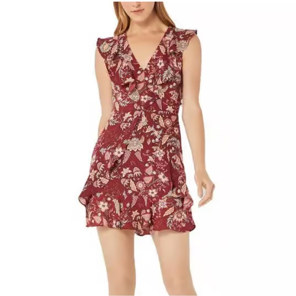 Bcbgmaxazria Woven Floral Print Casual Dress size 2